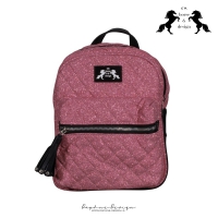CS Horse & Design Glitter Rugtasje met Ritsvak - Pink