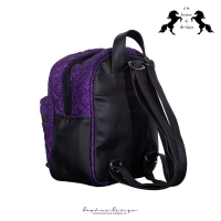 CS Horse & Design Glitter Rugtasje met Ritsvak - Purple