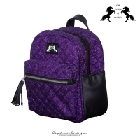 CS Horse & Design Glitter Rugtasje met Ritsvak - Purple