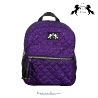 CS Horse & Design Glitter Rugtasje met Ritsvak - Purple