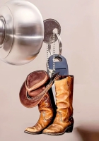 Sleutel hanger / auto hanger cowboy boots