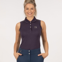 BR Poloshirt Cleo Mouwloos Nightshade