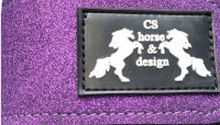 CS Horse and Design Glitter Pezenset Neopreen - Purple/black