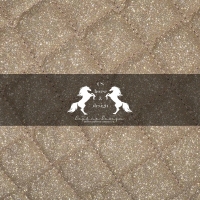 CS Horse and Design Glitter Pezenset Neopreen -  Gold / White